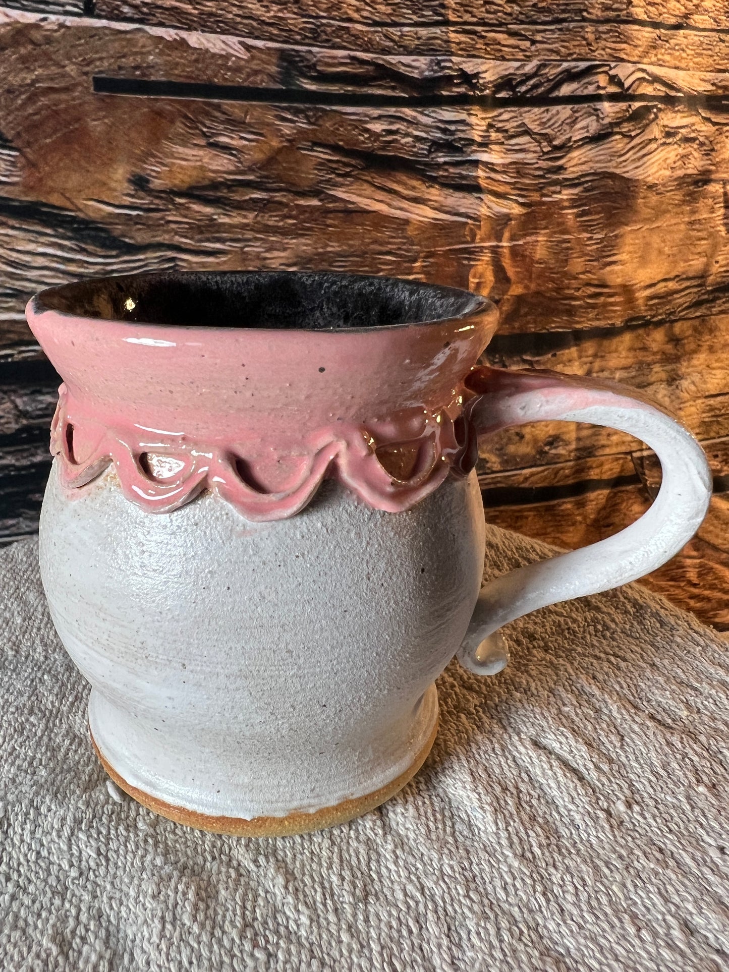 Pink and White mug