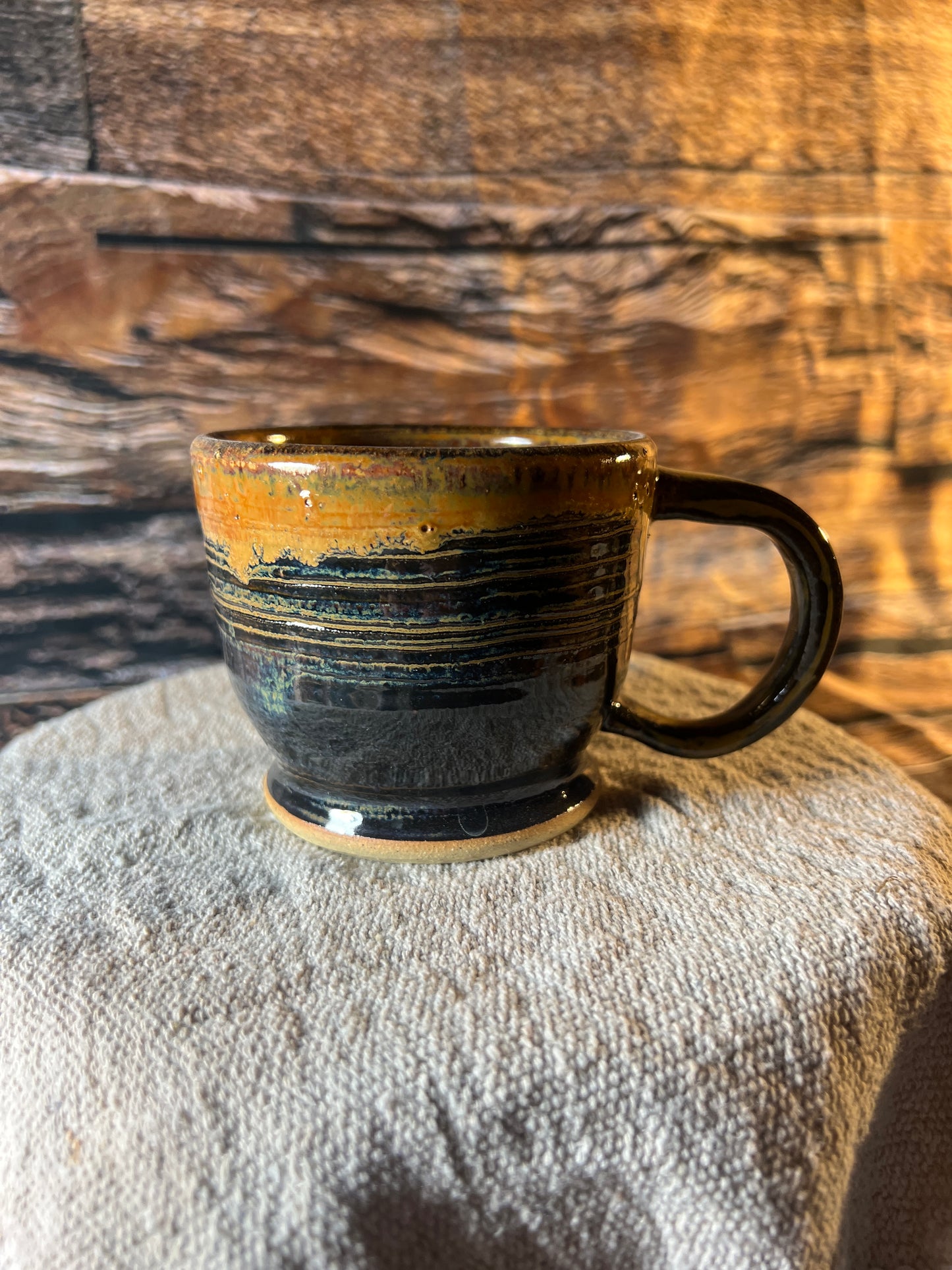 Tan and Black Mug