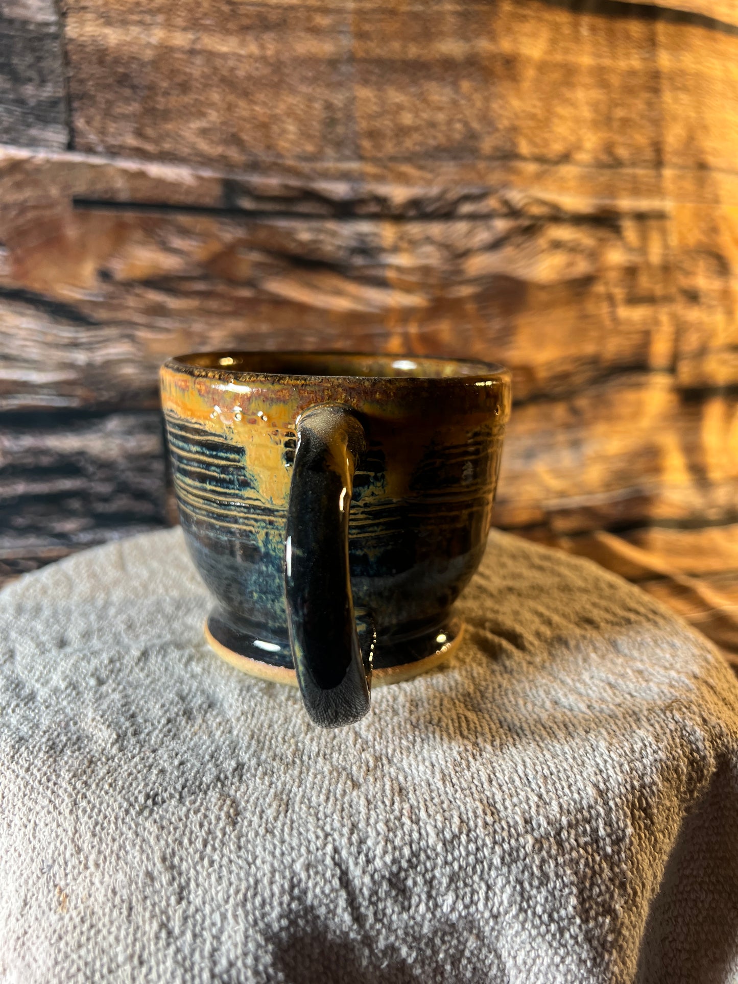 Tan and Black Mug