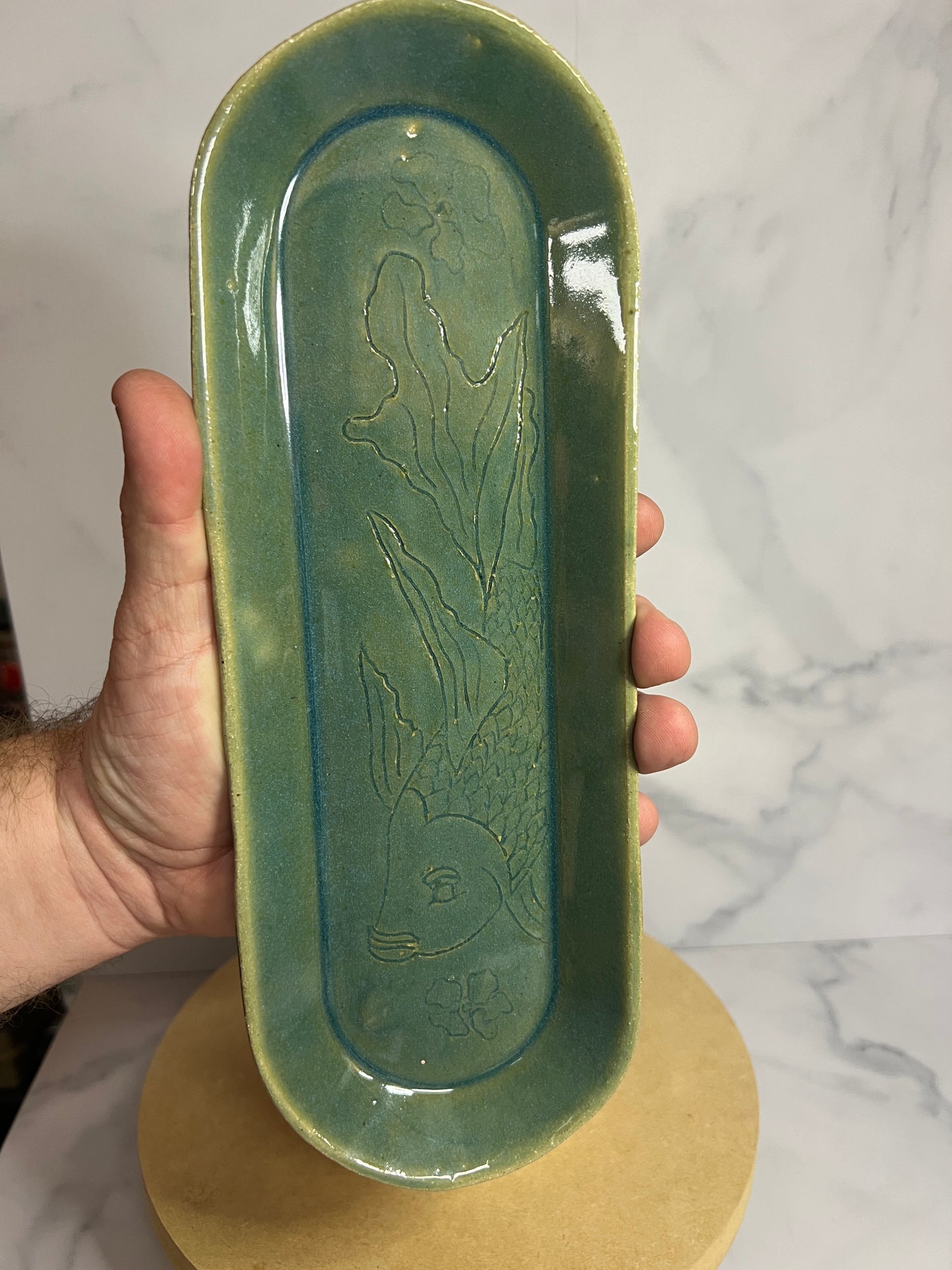 Sushi Plate - Celadon Glaze