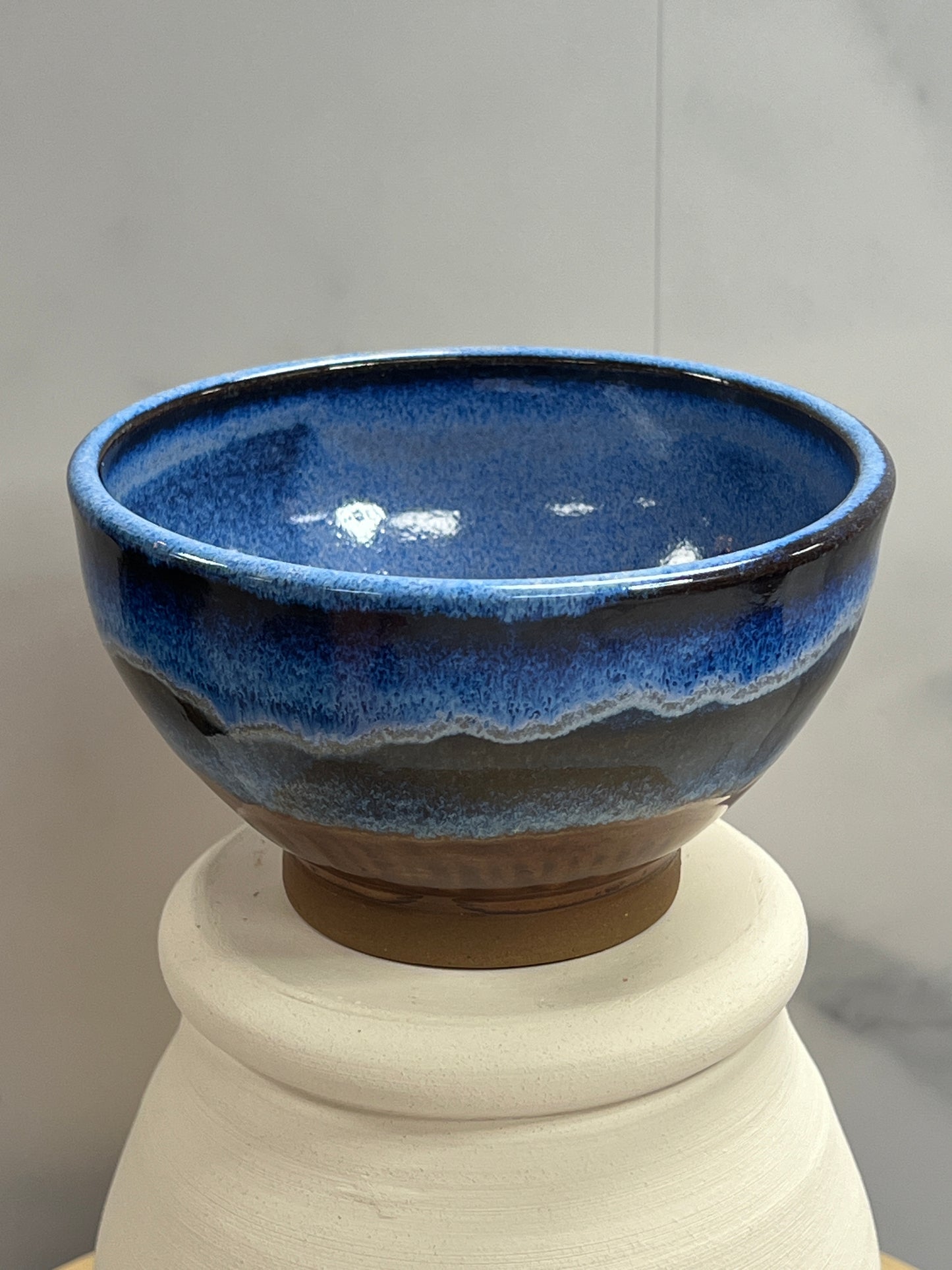 Soup Bowl - 18oz - AP Blue and Brown Glaze