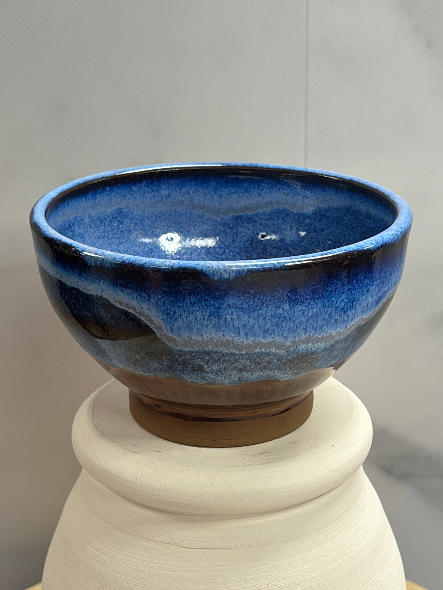 Soup Bowl - 18oz - AP Blue and Brown Glaze