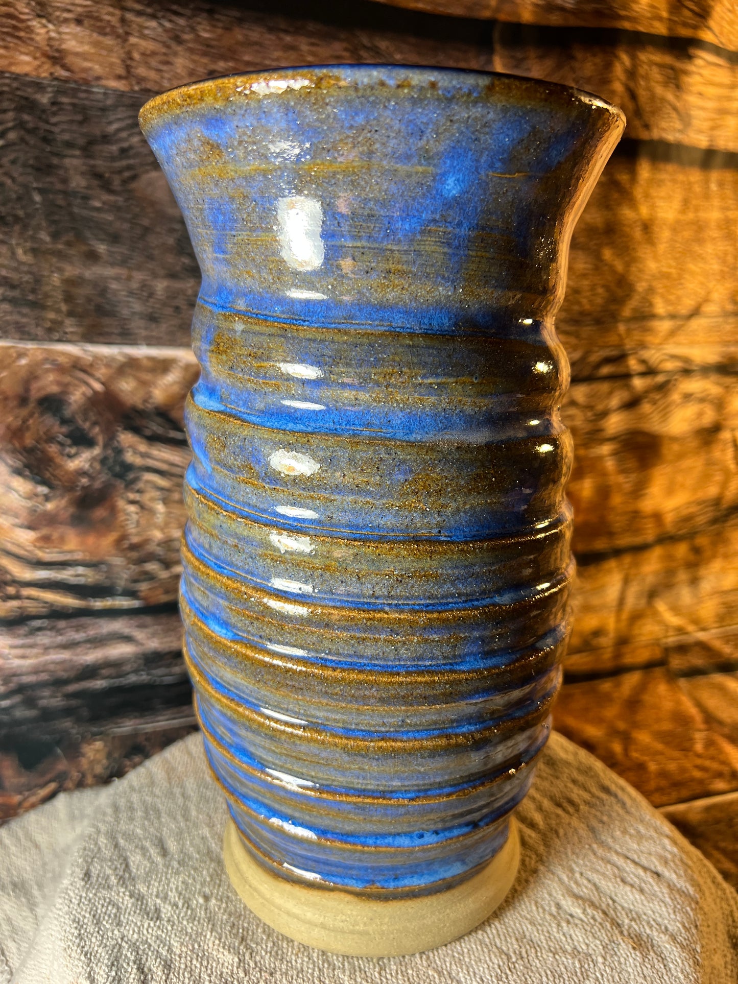 Blue Swirl Vase