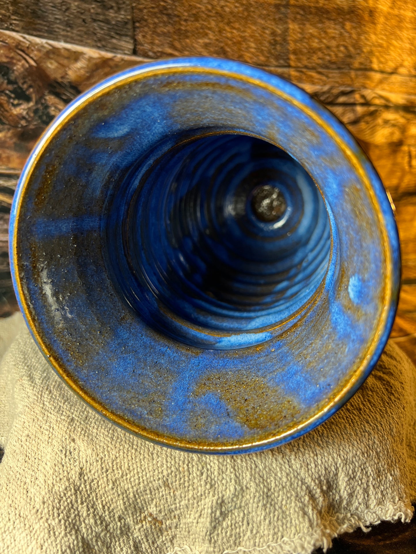 Blue Swirl Vase