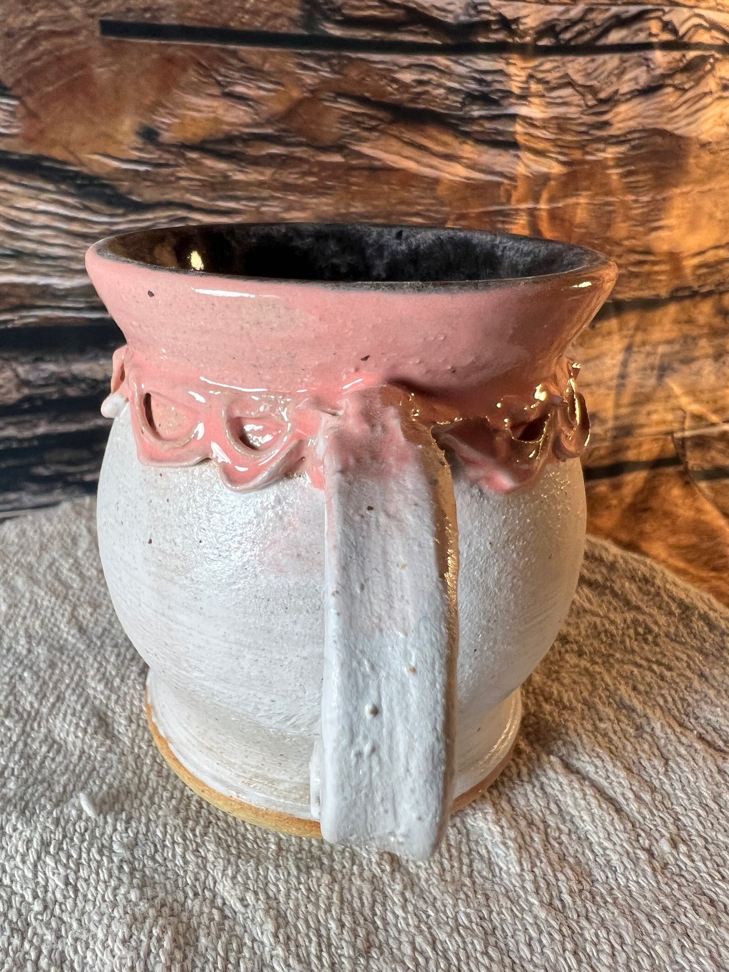 Pink and White mug