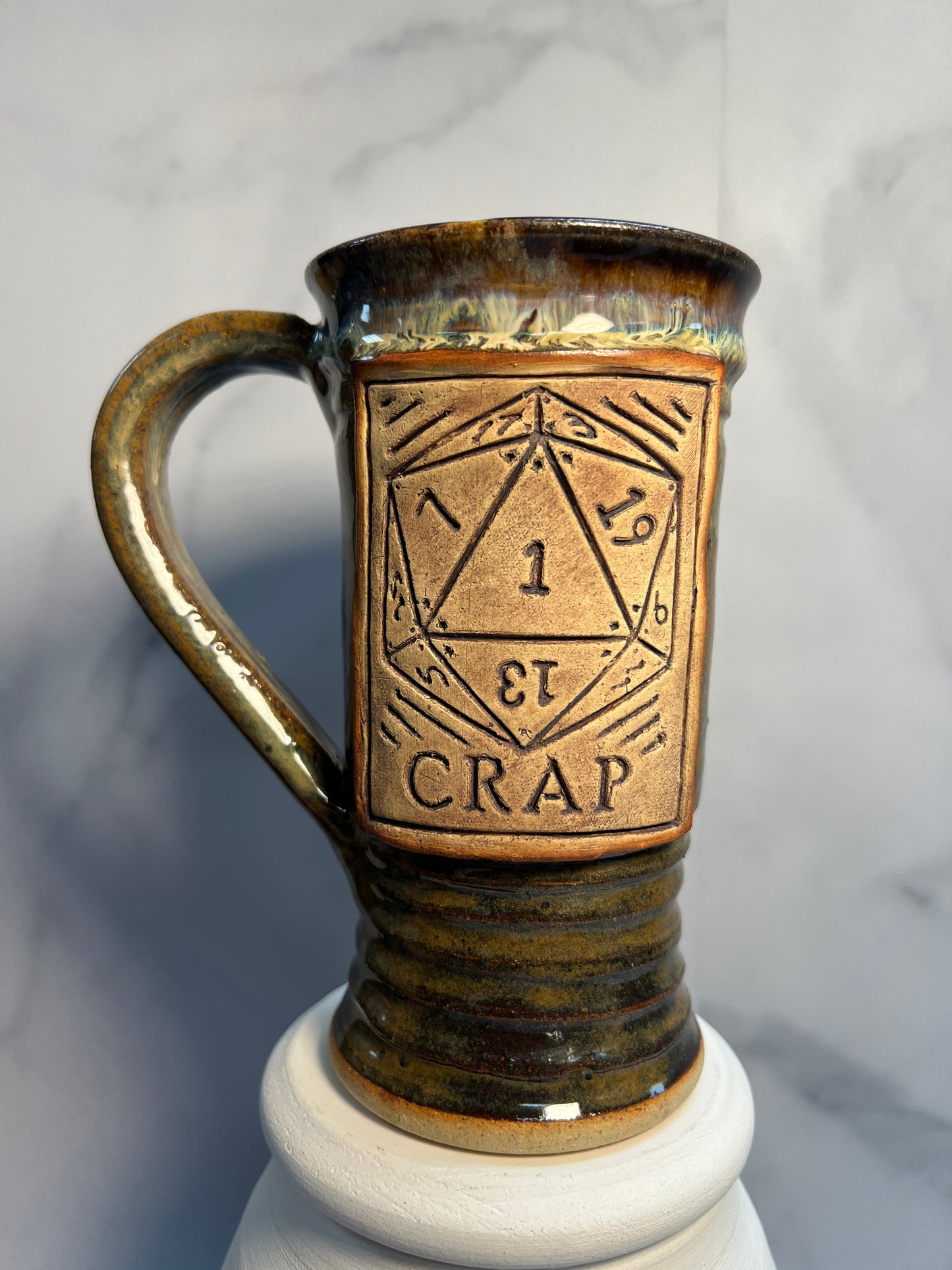 Crap Tabletop Tankard - 16oz - Metal Head Glaze