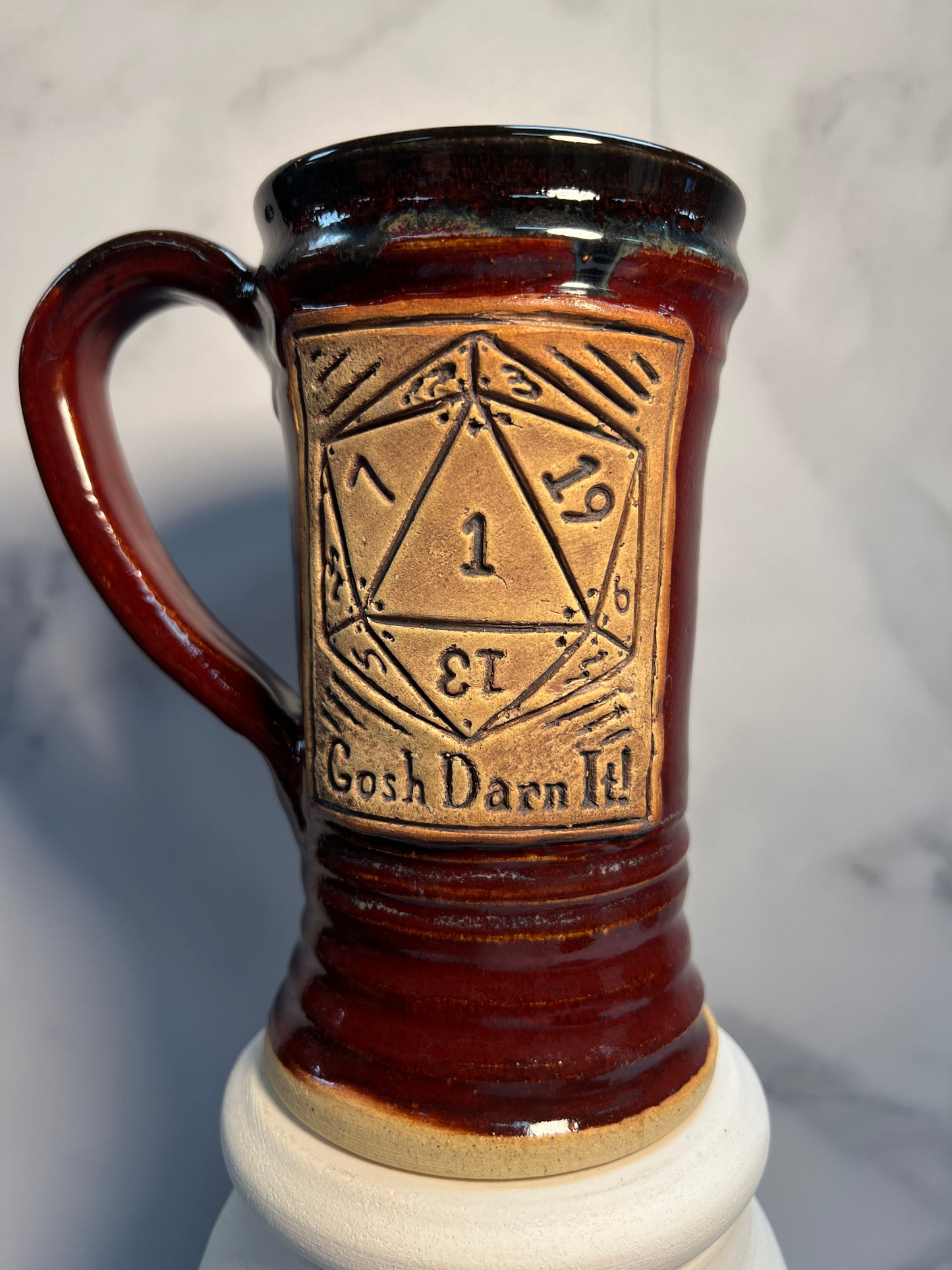 Gosh Darn It! Table Top Tankard - 18oz - Studded Armor Glaze