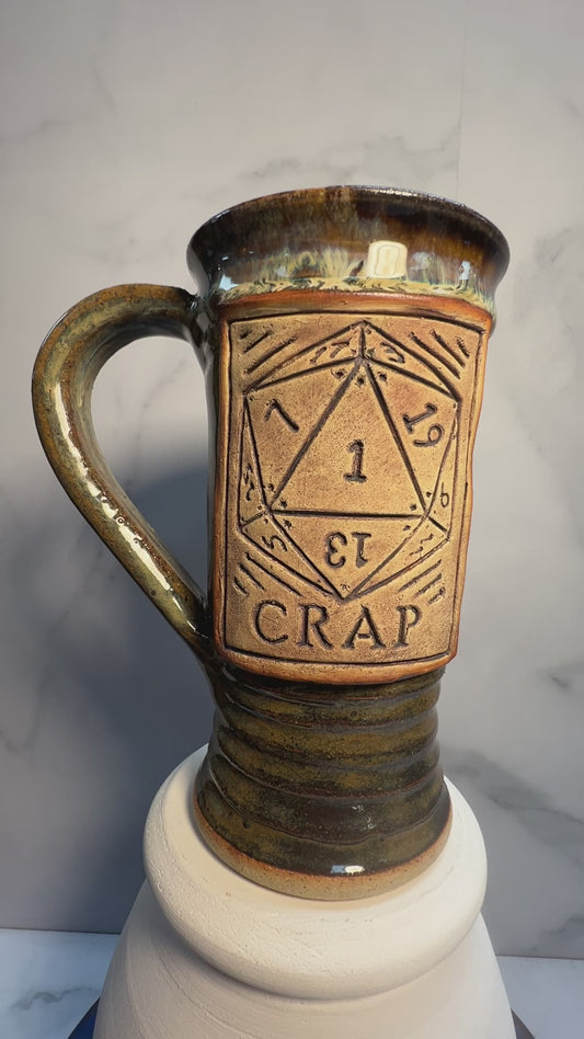 Crap Tabletop Tankard - 16oz - Metal Head Glaze