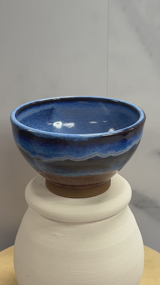 Soup Bowl - 18oz - AP Blue and Brown Glaze