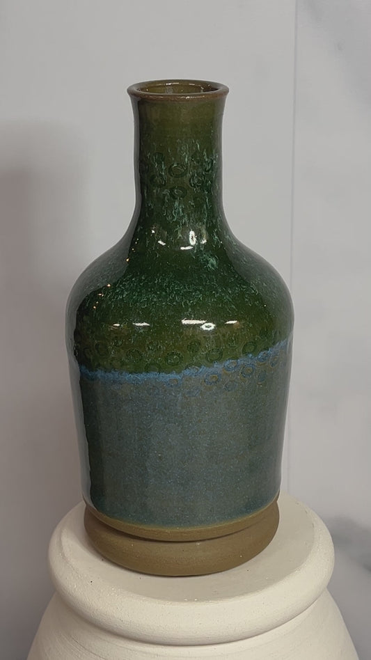 Bud Vase - 10oz - AP Blue and Green Glaze